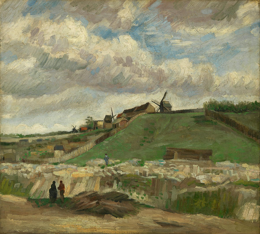 The hill of Montmartre Painting by Vincent van Gogh