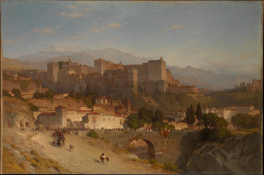 The Hill of the Alhambra Granada Painting by MotionAge Designs