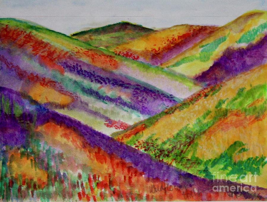 Bright Painting - The Hills Are Alive by Kim Nelson Bright Painting - The Hills Are Alive by Kim Nelson