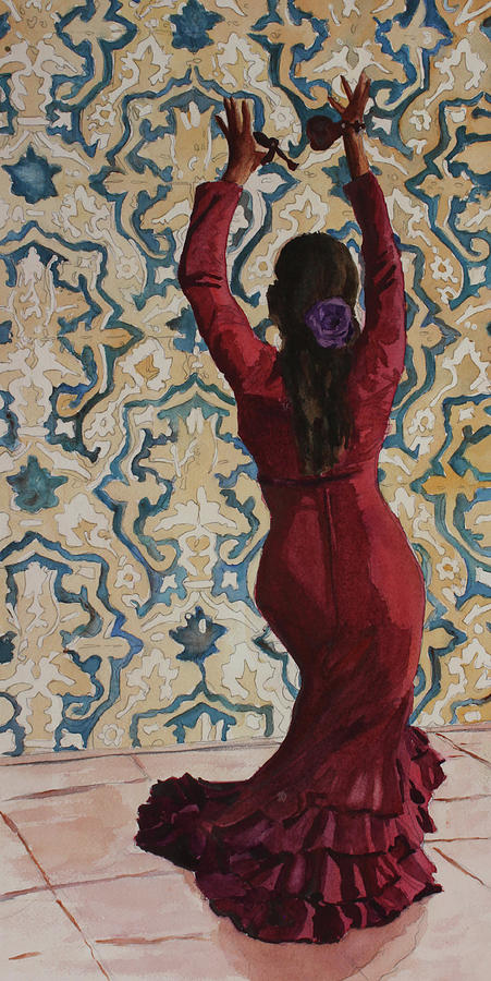 Woman Painting - The Hips Dont Lie by Jenny Armitage