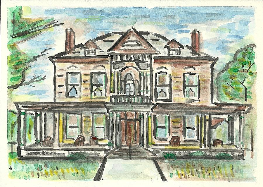 The Historic Dayton House Painting by Matt Gaudian