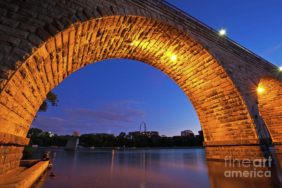 The Historic Stone Arch Bridge in Minneapolis, Minnesota Photograph by Sam Antonio