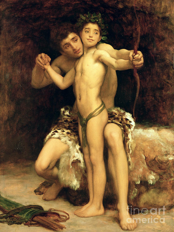 Nude Painting - The Hit by Frederic Leighton