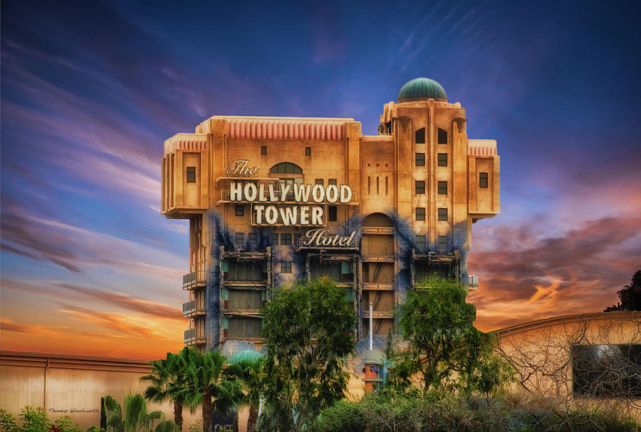 Candy Photograph - The Hollywood Tower Hotel Disneyland by Thomas Woolworth