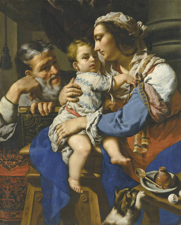 The Holy Family Painting by Alessandro Rosi