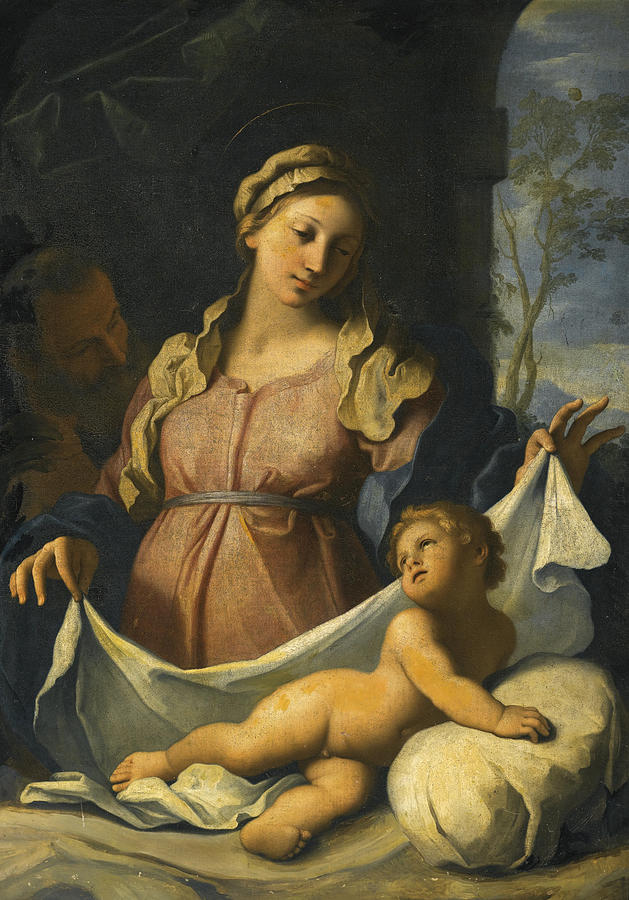 The Holy Family Painting by Giovanni Domenico Cerrini