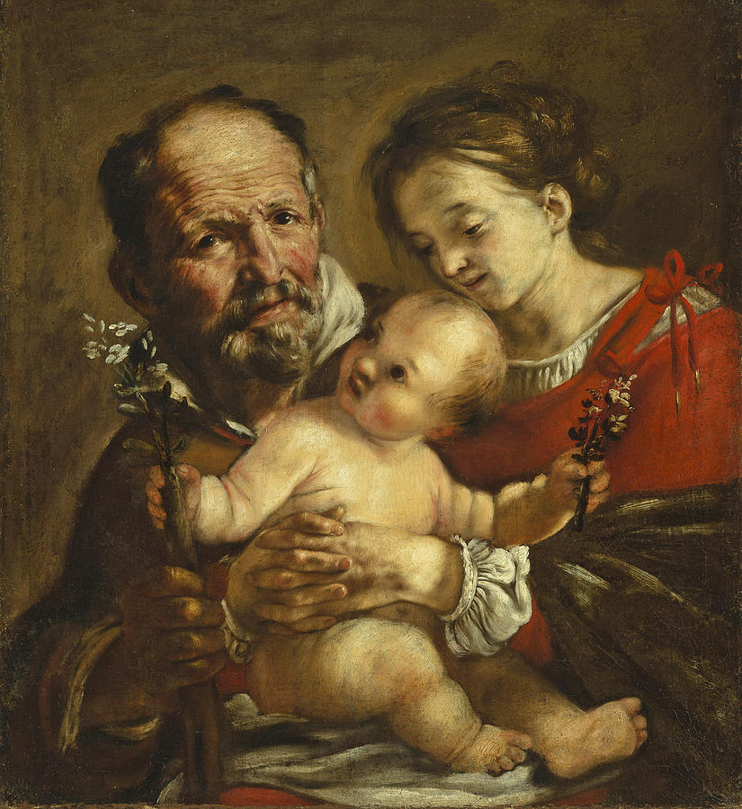 The Holy Family Painting by Giovanni Serodine The Holy Family Painting by Giovanni Serodine