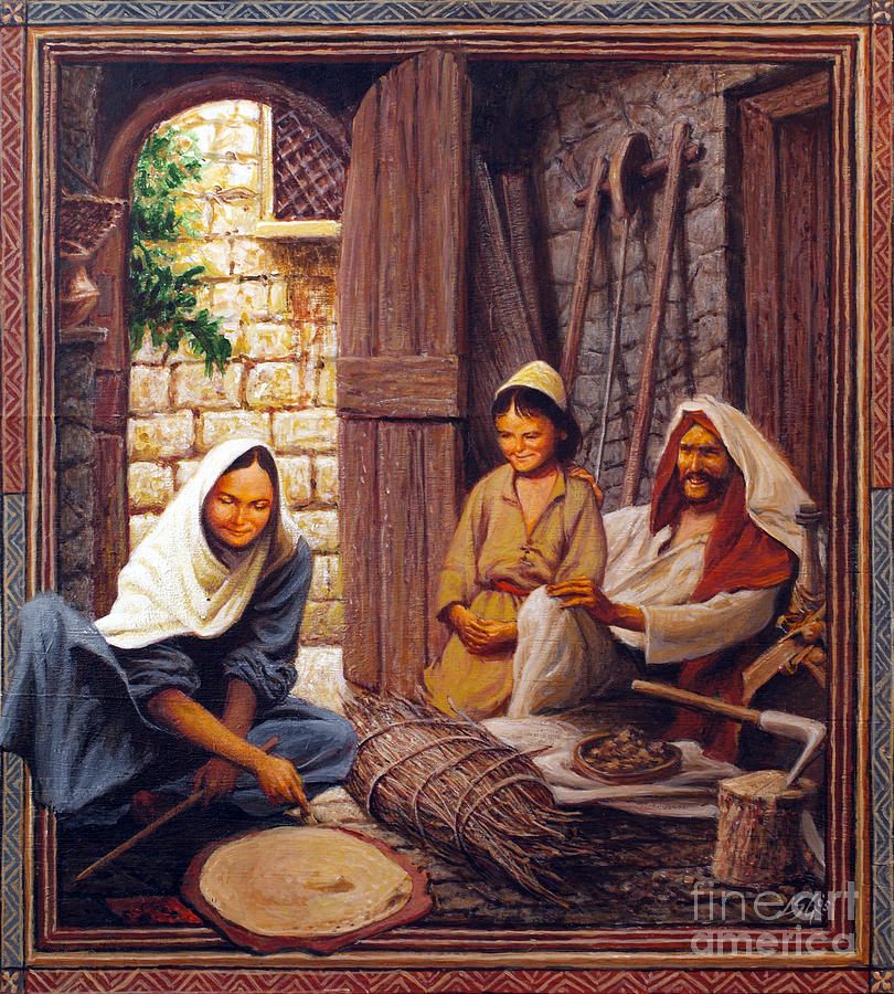 The Holy Family - LGHOL Painting by Louis Glanzman