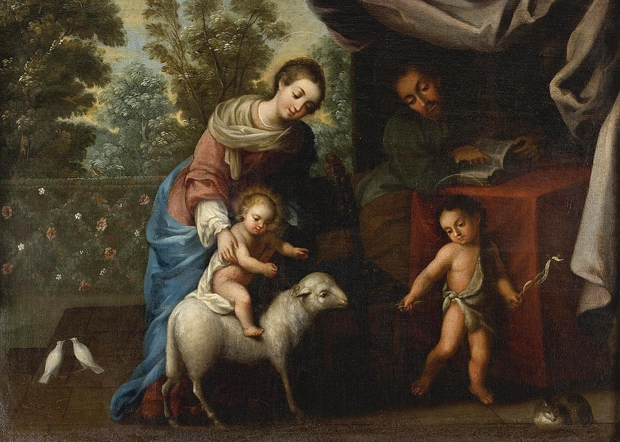 The Holy Family Painting by Miguel Cabrera