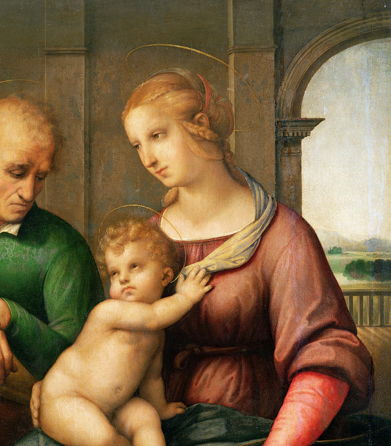 Madonna Painting - The Holy Family by Raphael