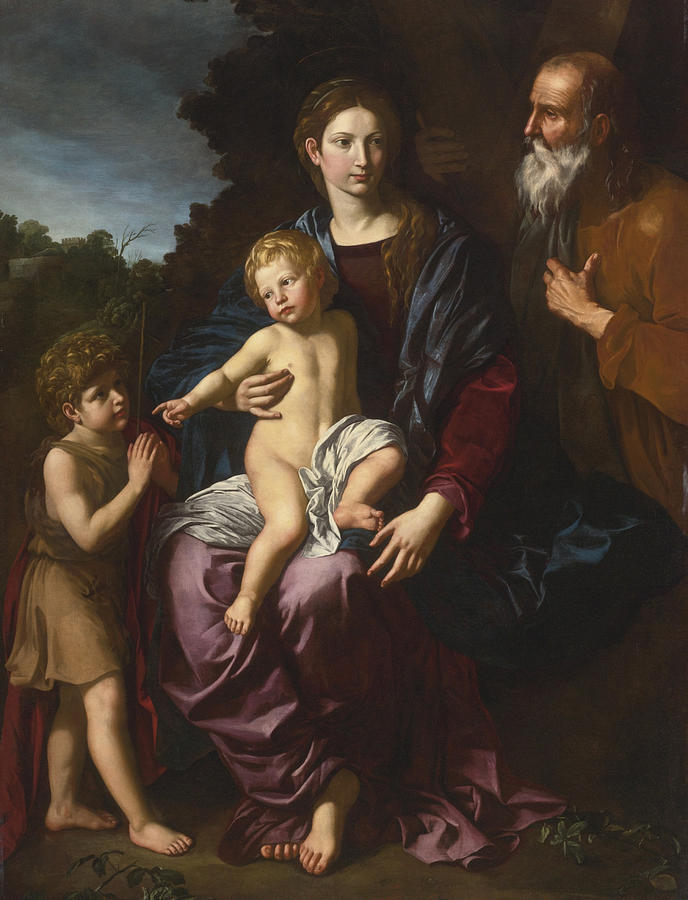 The Holy Family with the Young Saint John the Baptist Painting by ...