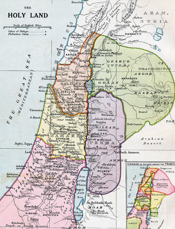 The Holy Land in Biblical times Drawing by English School - Fine Art ...