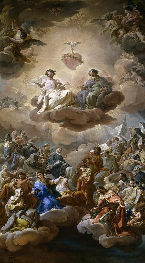 The Holy Trinity Painting by Corrado Giaquinto