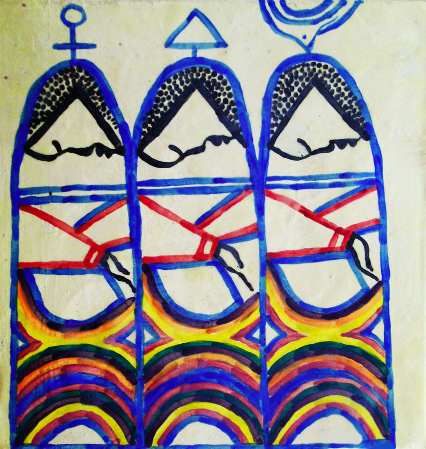 The Holy Trinity Painting by Gloria Ssali
