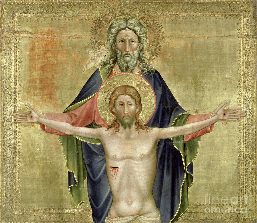 Dove Painting - The Holy Trinity by Nicoletto Semitecolo