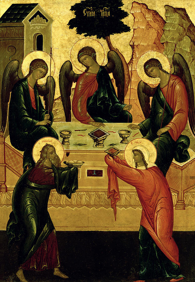 The Holy Trinity Painting by Novgorod School