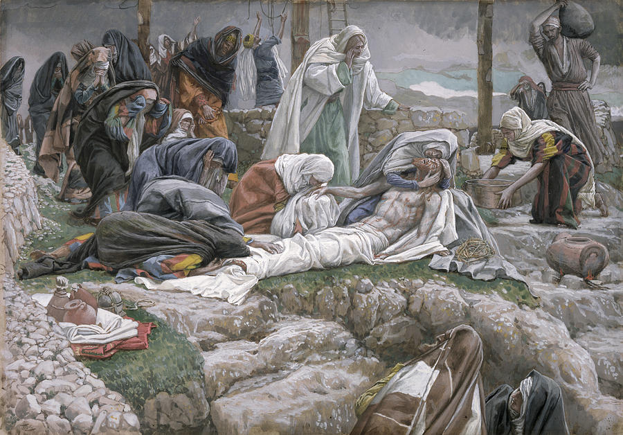 Madonna Painting - The Holy Virgin Receives the Body of Jesus by Tissot