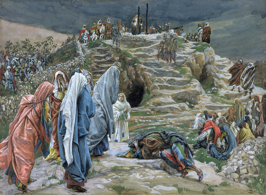 Jesus Christ Painting - The Holy Women Stand Far Off Beholding What is Done by James Jacques Joseph Tissot