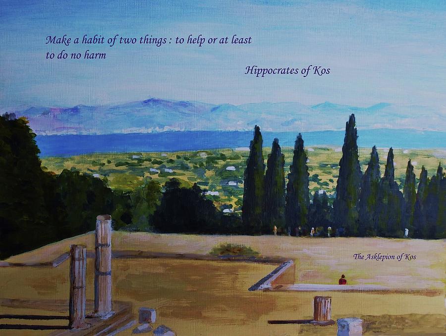 The Home of Hippocrates Painting by Nigel Radcliffe