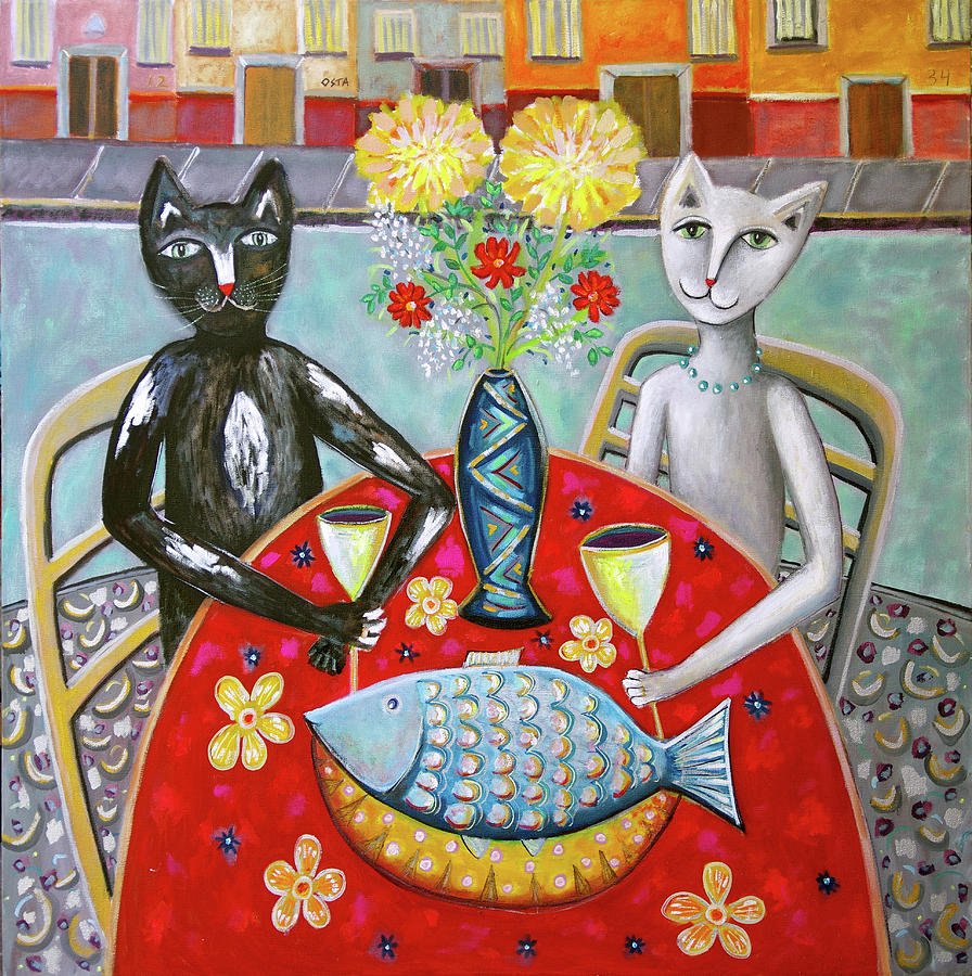 Cat Painting - The Honeymoon by Andrew Osta