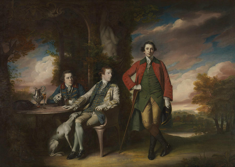 The Honorable Henry Fane with Inigo Jones and Charles Blair Painting by Joshua Reynolds