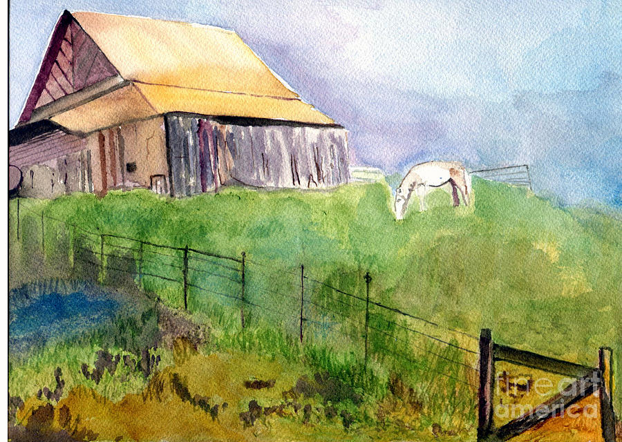 Horse Painting - The Horse Barn by Sandy McIntire