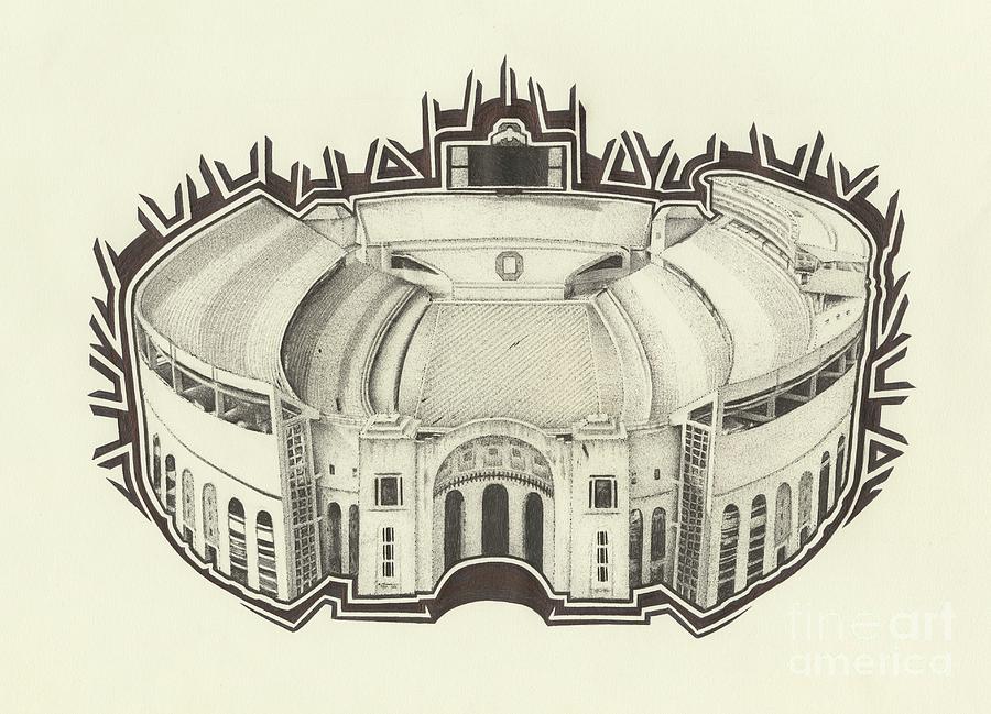 Architecture Drawing - The Horseshoe by Jon Schlote