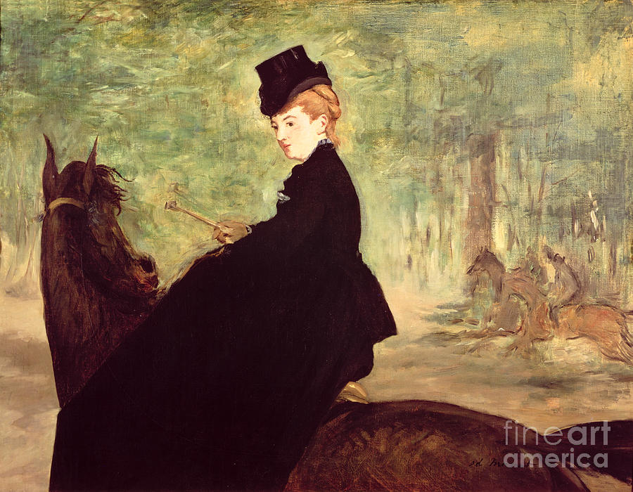 The Horsewoman Painting by Edouard Manet