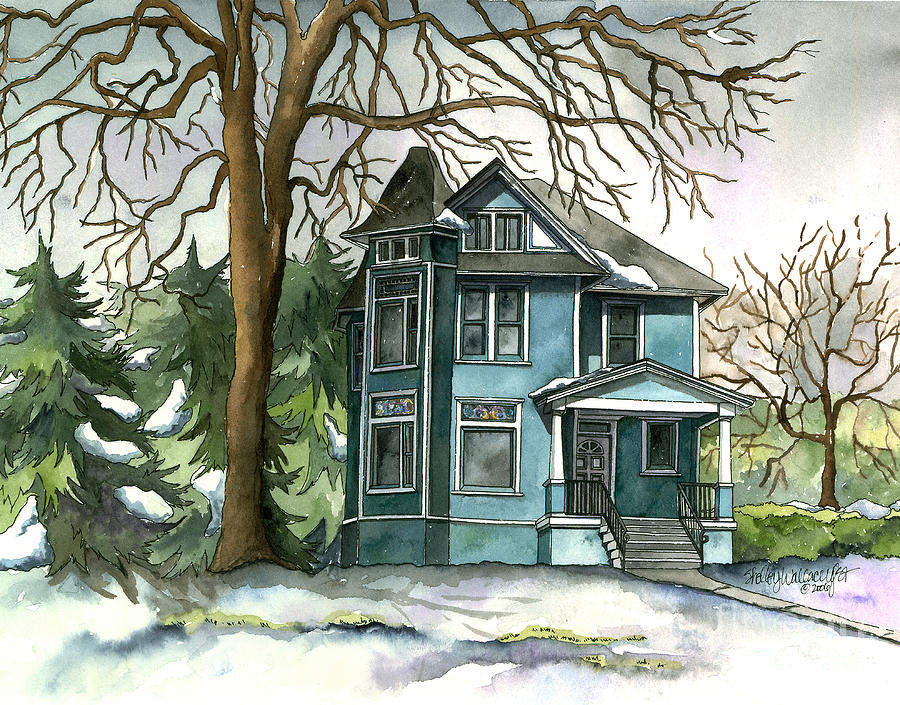 The House Under the Big Tree Painting by Shelley Wallace Ylst