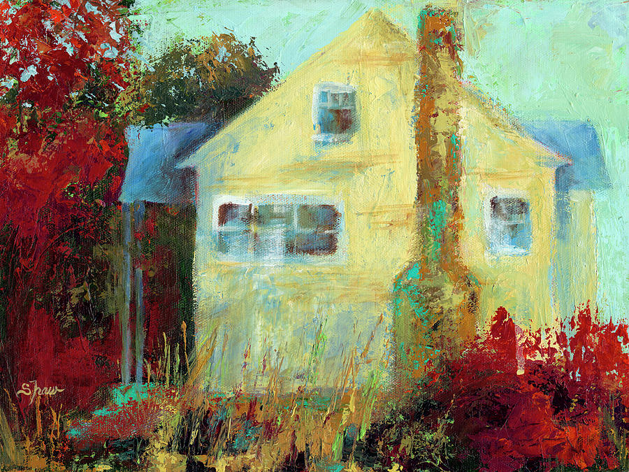 The House with the Blue Roof Painting by Beverly Shaw-starkovich