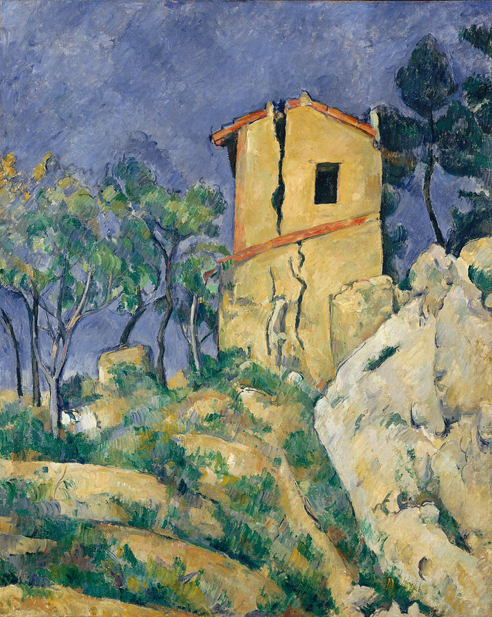 Paul Cezanne Painting - The House with the Cracked Walls by Paul Cezanne
