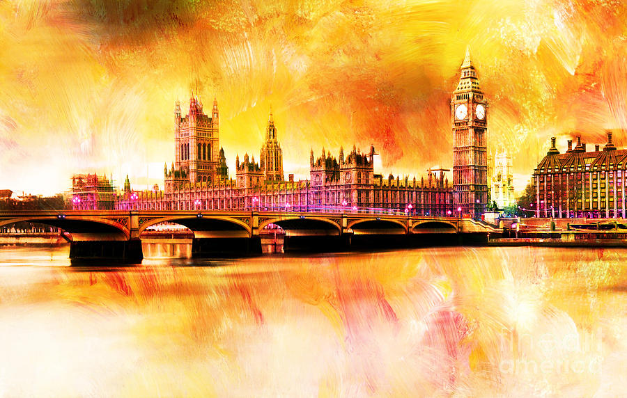 The Houses of Parliament Painting by Gull G