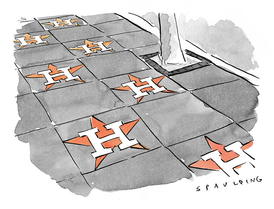 The Houston Astros walk of fame Drawing by Trevor Spaulding