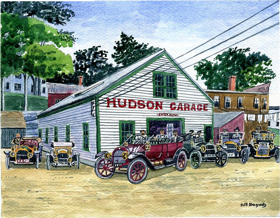 The Hudson Garagestafford Springs Ct Circa 1915 Painting By Jeff