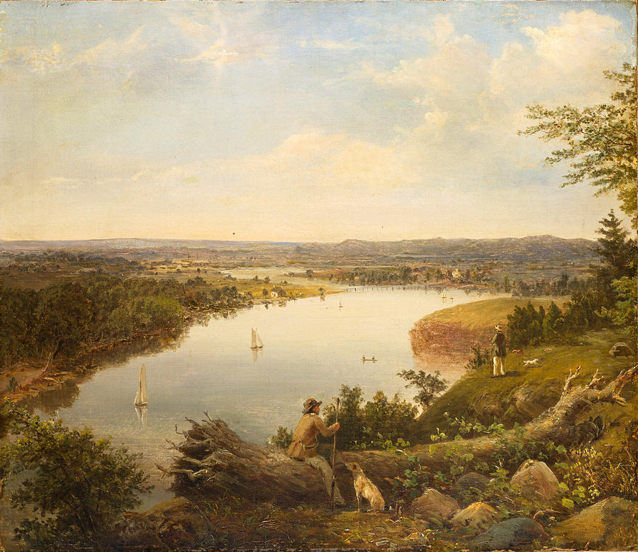 The Hudson River Valley near Hudson, New York Painting by Henry Ary