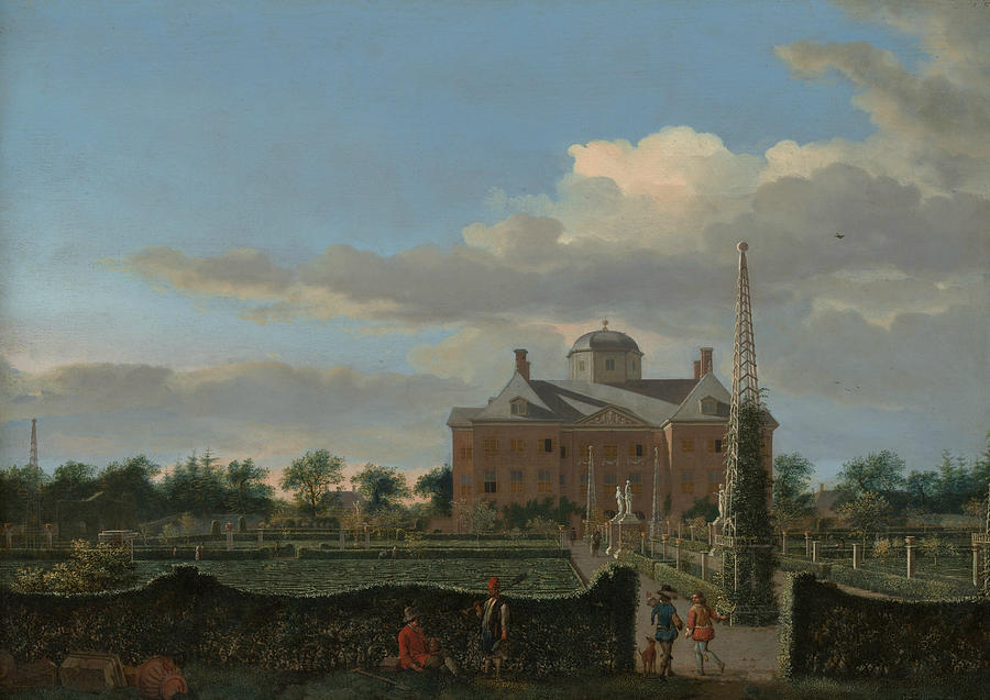 The Huis ten Bosch at The Hague and Its Formal Garden Painting by Jan van der Heyden