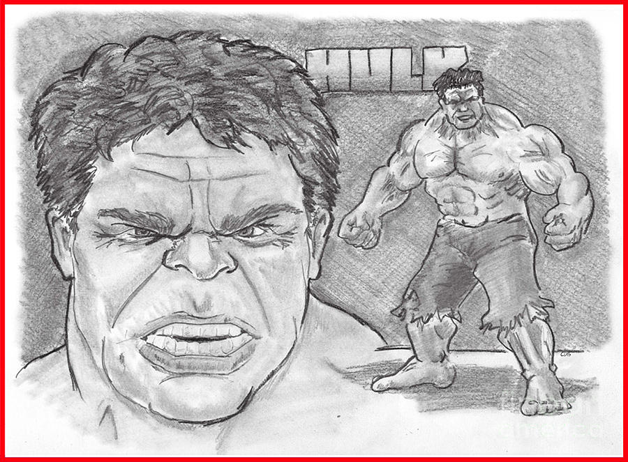 The Hulk Hulk Drawing by Chris DelVecchio