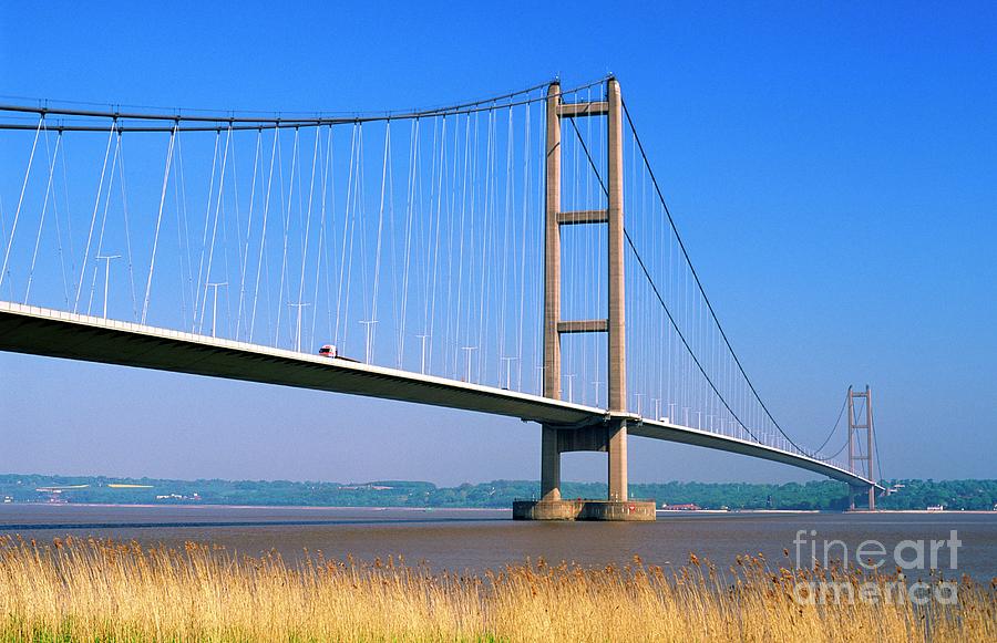 The Humber Bridge over the River Humber near Hull, Humberside England. United Kingdom 