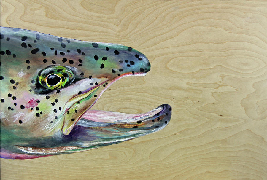 Trout Painting - The Hunter by Lacey Hermiston