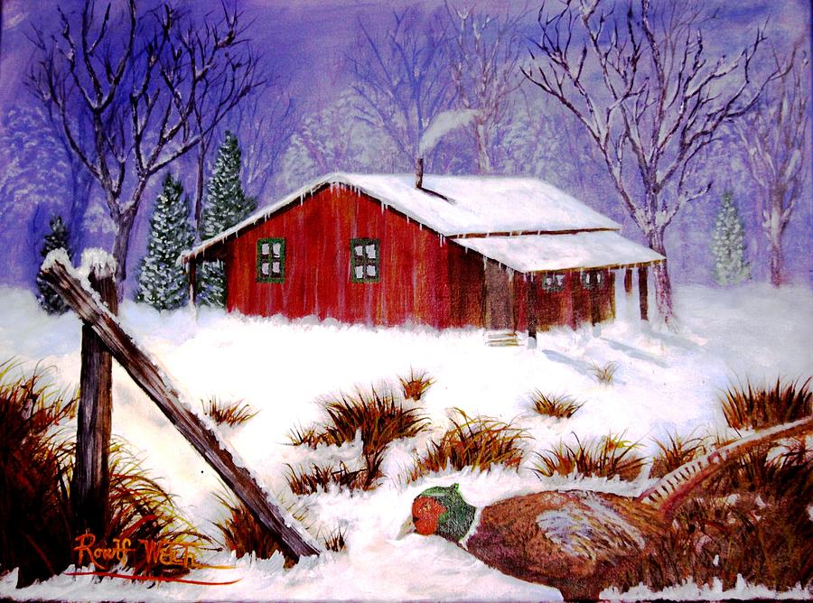 The hunting Cabin Painting by Rowlf Welcch - Fine Art America