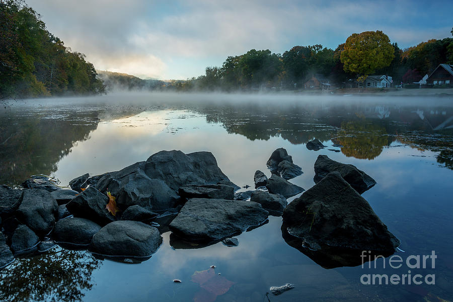 The Hush Before Dawn - Misty River in New England Photograph by JG Coleman