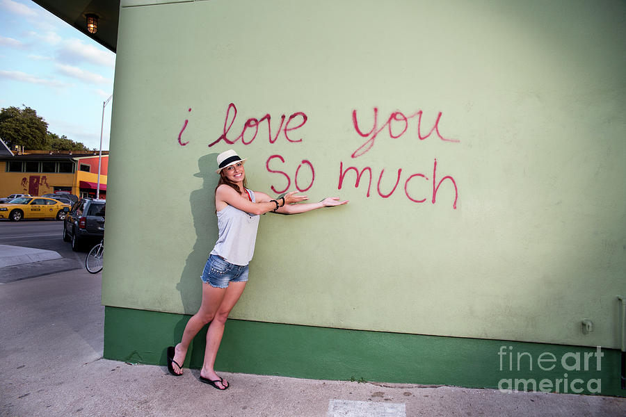 Austin Photograph - The I love you so much mural is a local favorite artistic mural on South Congress in Austin, Texas by Dan Herron