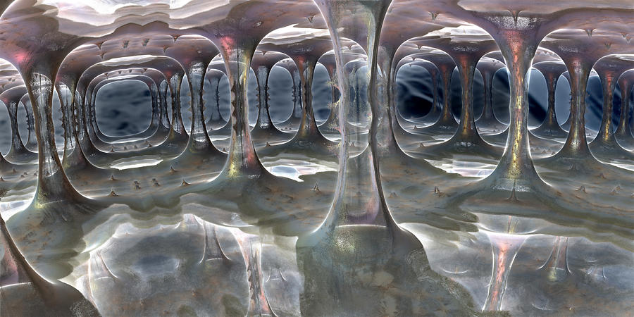 The Ice Caves on Aloraa Digital Art by Richard Ortolano