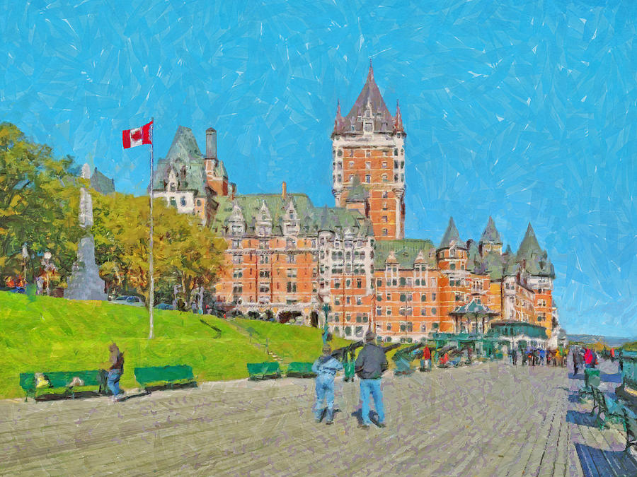 The Iconic Chateau Frontenac in Quebec City Digital Art by Digital Photographic Arts