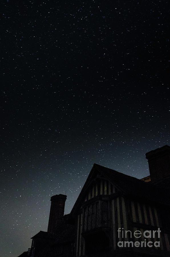The Iconic Front Porch in the Night Sky, Great Dixter Photograph by Perry Rodriguez