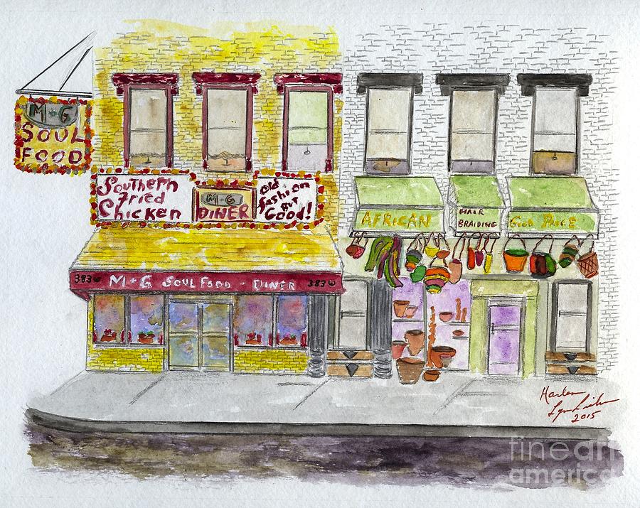 The Iconic M and G Diner in Harlem Painting by AFineLyne