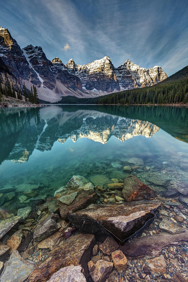 Banff National Park Photograph - The Iconic Moraine Lake by Pierre Leclerc Photography