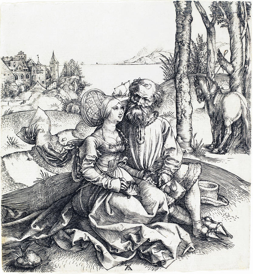 The Ill-Assorted Couple Drawing by Albrecht Durer