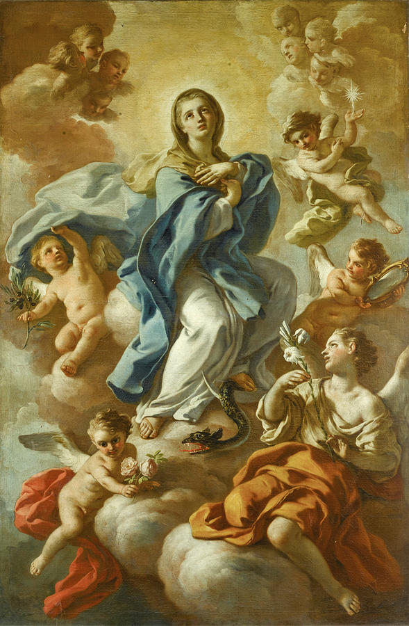 The Immaculate Conception Painting by Francesco de Mura
