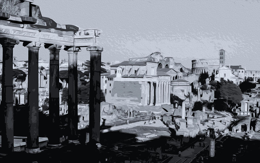 The Imperial Fora, Rome - 06 Painting by AM FineArtPrints